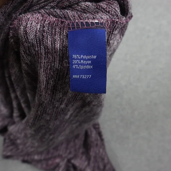 Apt 9 Sweater Womens XL Pullover Lightweight Knit Heather Purple Long Sleeve - Picture 7 of 9